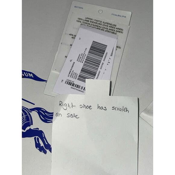 Authentic Burberry Minnie Jackie Shearling Mules Slide Sandal Ripple Red NIB COA - Picture 11 of 13